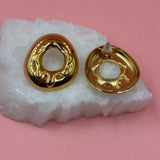 Donut gold earrings