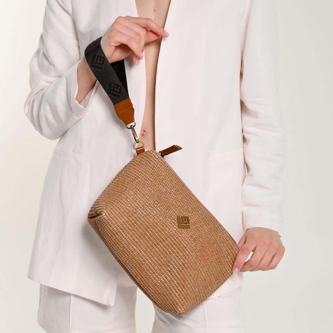 Necessaire Rafia Bag | Tabac