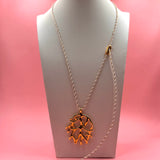 Coral Lariat | Gold Necklace