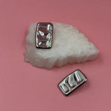 Flux silver earrings