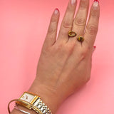 Half gold ring