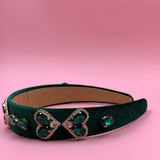 Headband with Green stones