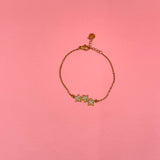Zircon stars gold bracelet