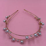 Headband double pearls