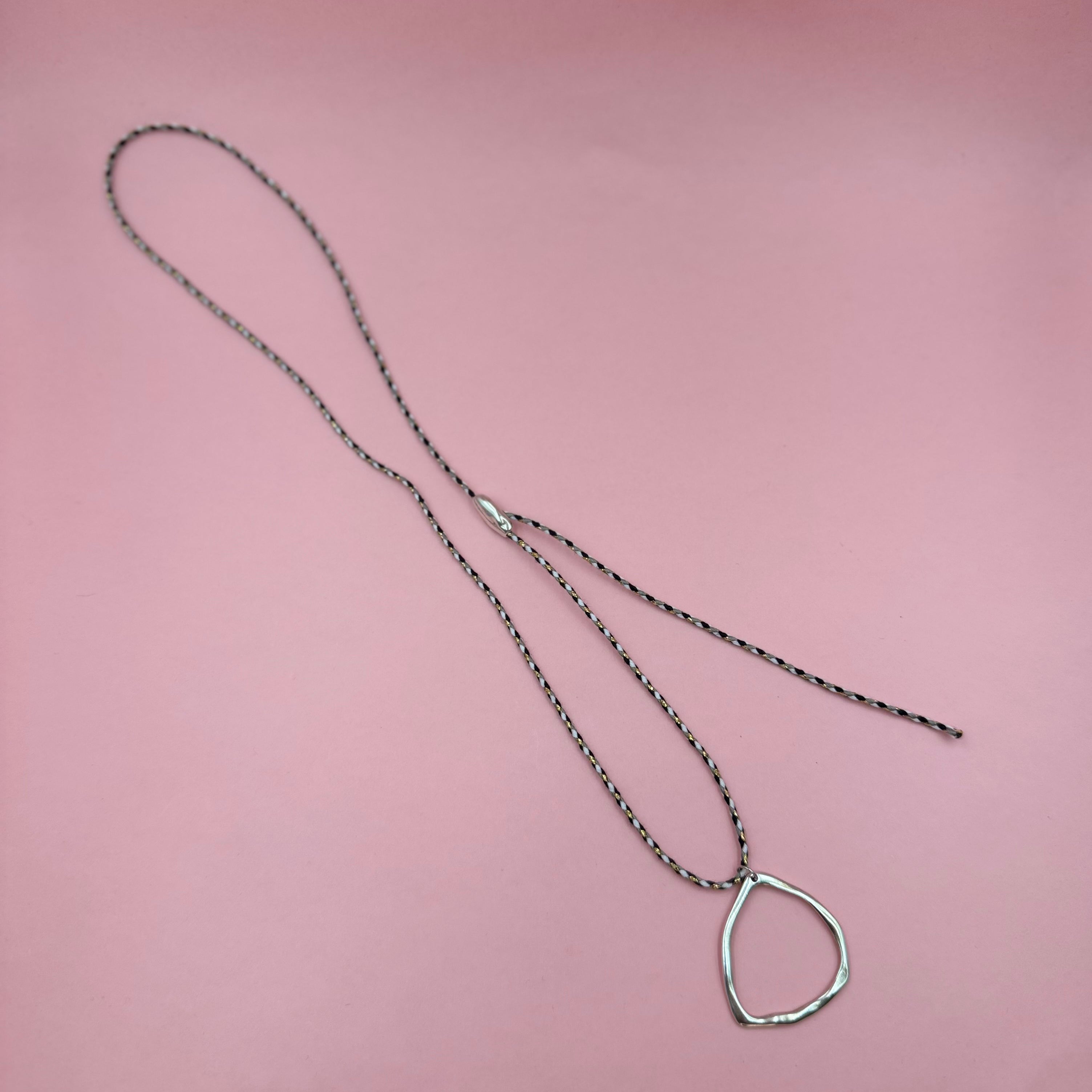 Molten Circle | Silver Necklace