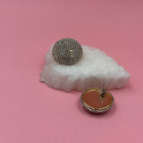 Halo strass silver earrings
