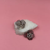 Pearl bloom silver earrings