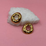 Donut gold earrings