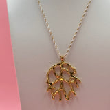 Coral Lariat | Gold Necklace