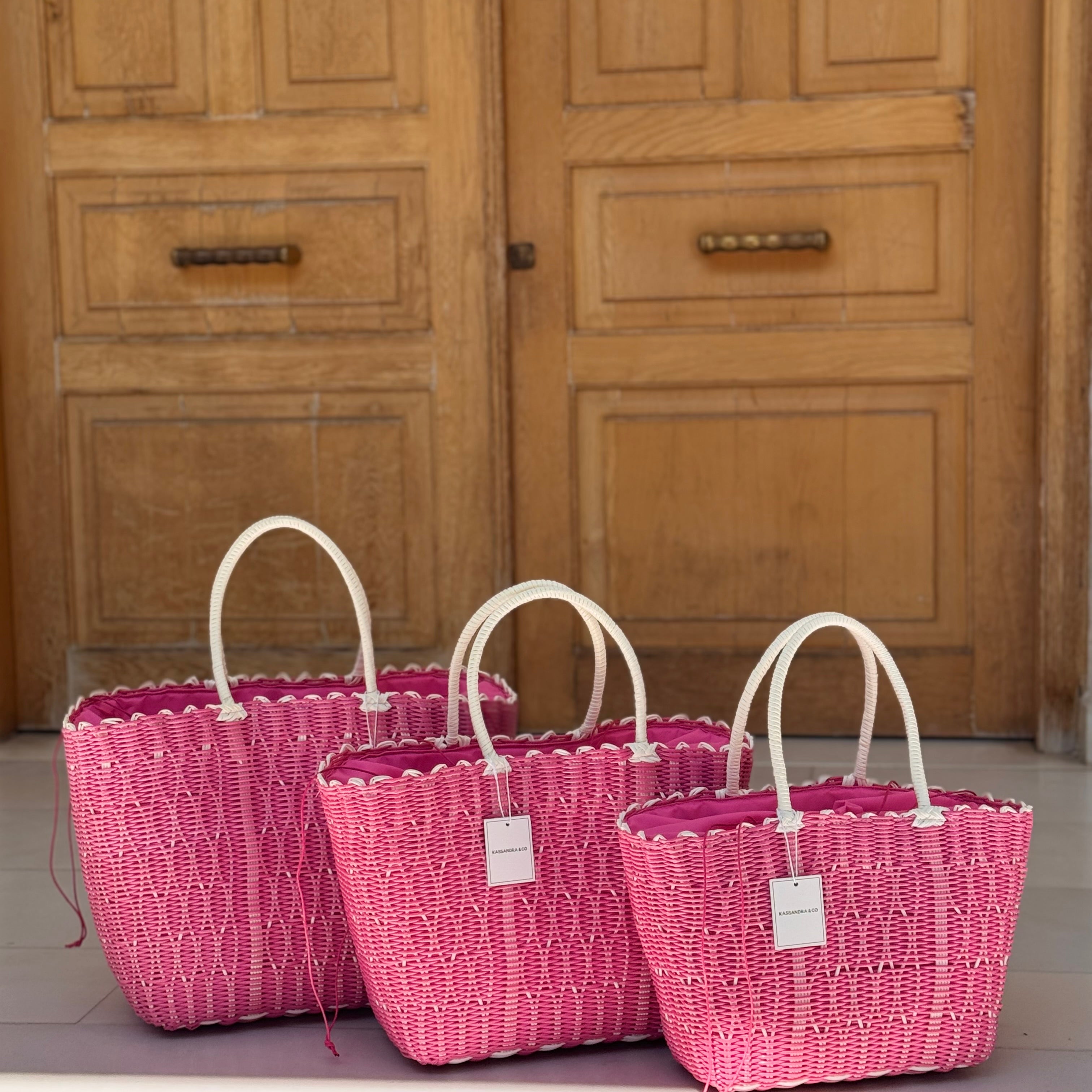 Riviera Tote Bag | Pink Large