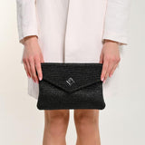 Cameo Rafia Bag | Black