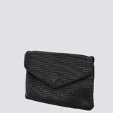 Cameo Rafia Bag | Black