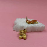 Petals gold earrings