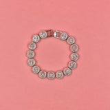 Classy zircon silver bracelet