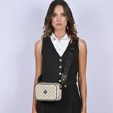 Aura Mosaic Bag | Beige/Black