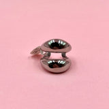 Double bold silver ring
