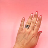 Aura silver ring