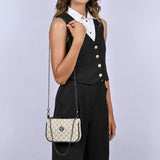 Caldera Small Mosaic Bag | Beige/Black