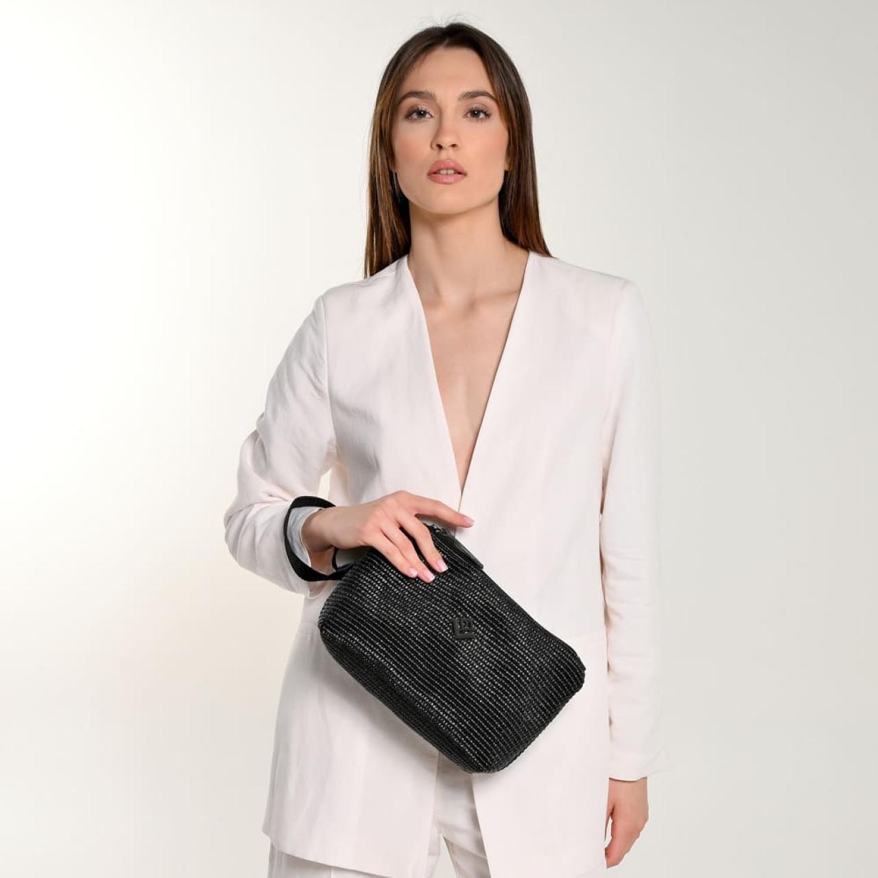 Necessaire Rafia Bag | Black