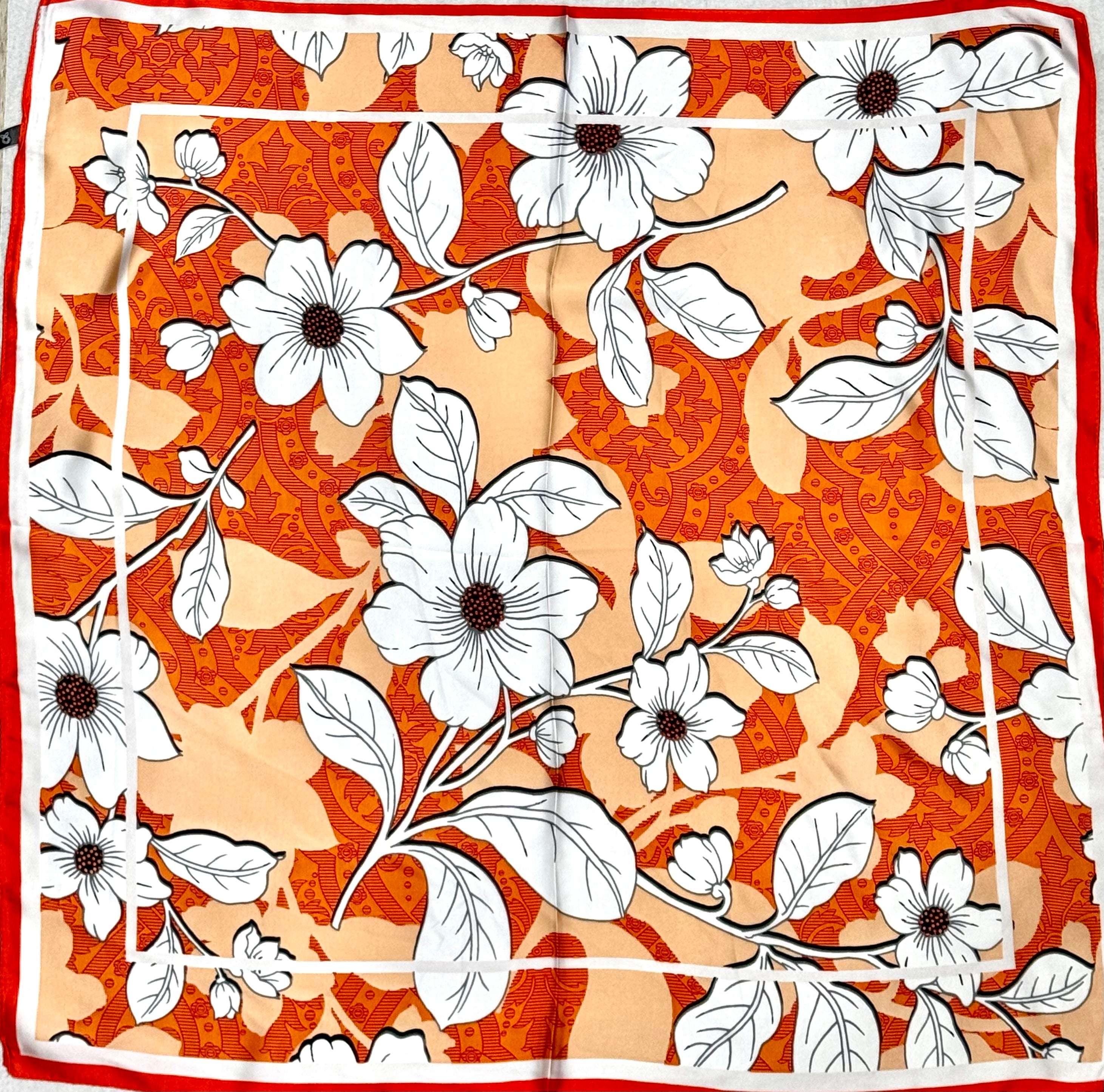 Tangerine Bloom Scarf