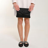 Cameo Rafia Bag | Black
