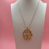 Coral Lariat | Gold Necklace