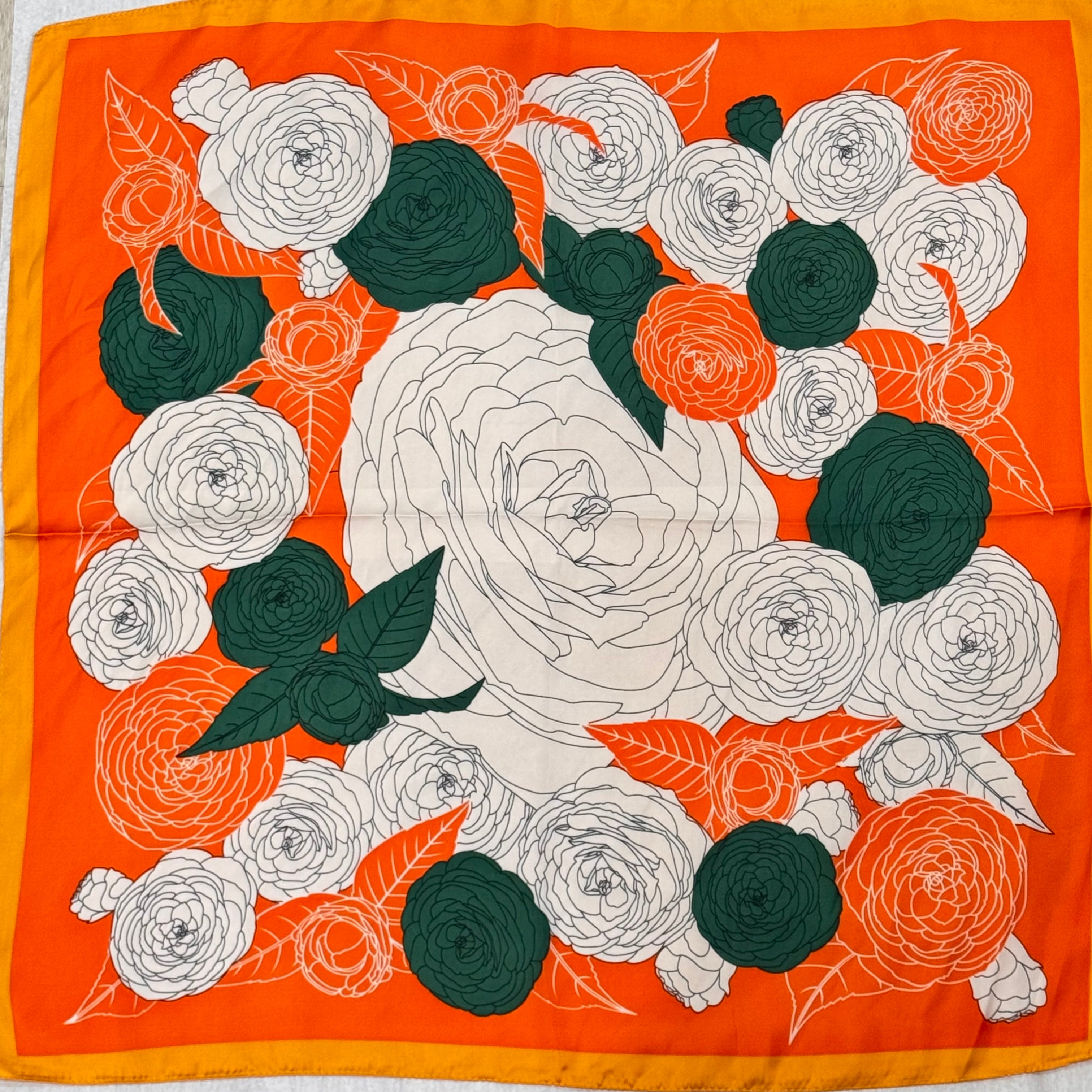 Citrus Camellia Scarf