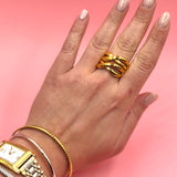 Baffle gold ring