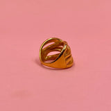 Baffle gold ring