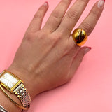 Simple bold gold ring