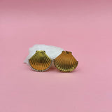 Glam Shells gold earrings