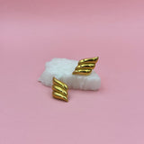 Wings gold earrings