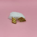 Wings gold earrings
