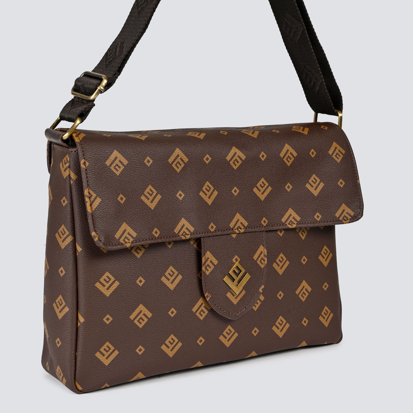Irma Large Signature Bag | Brown