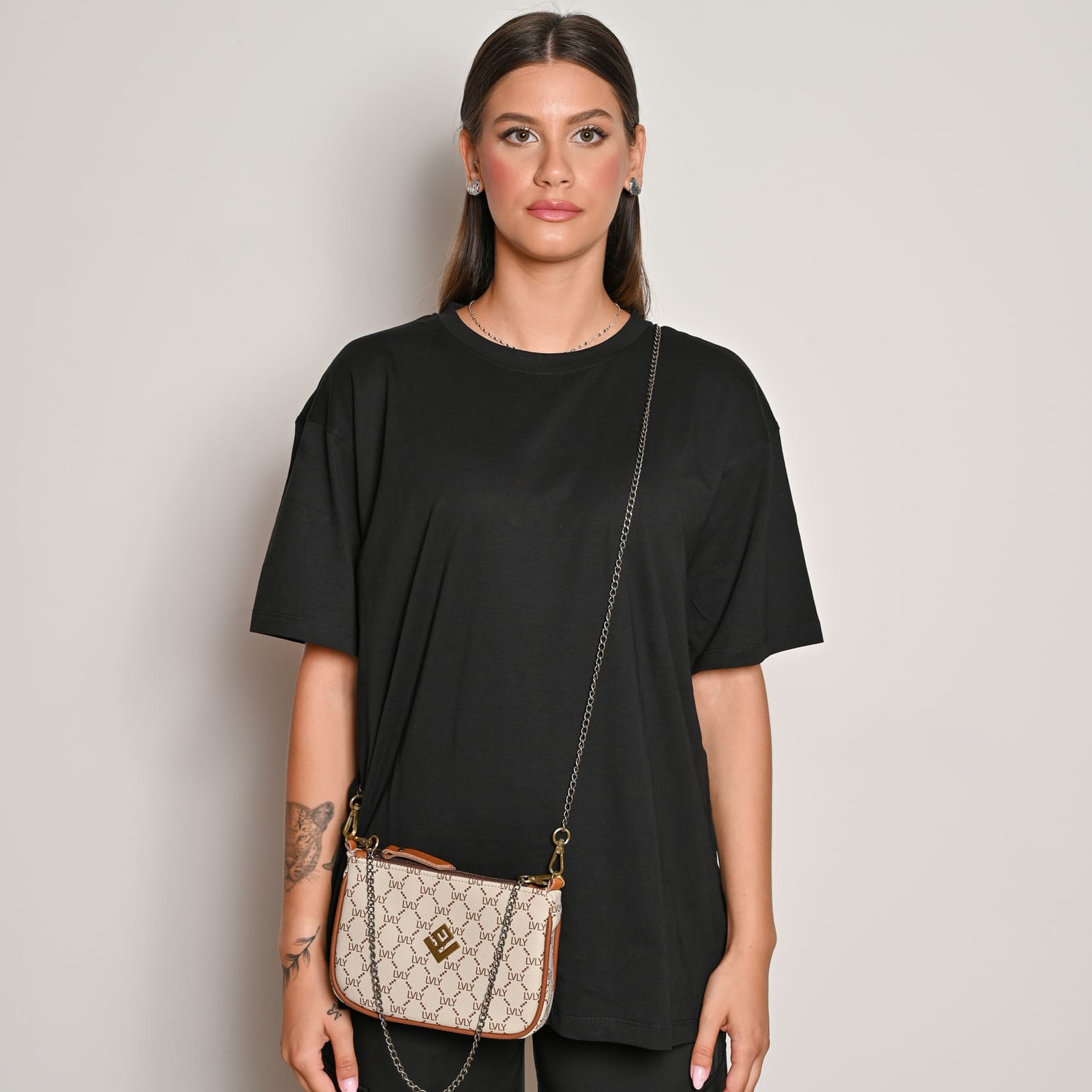 Caldera Small Mosaic Bag | Beige