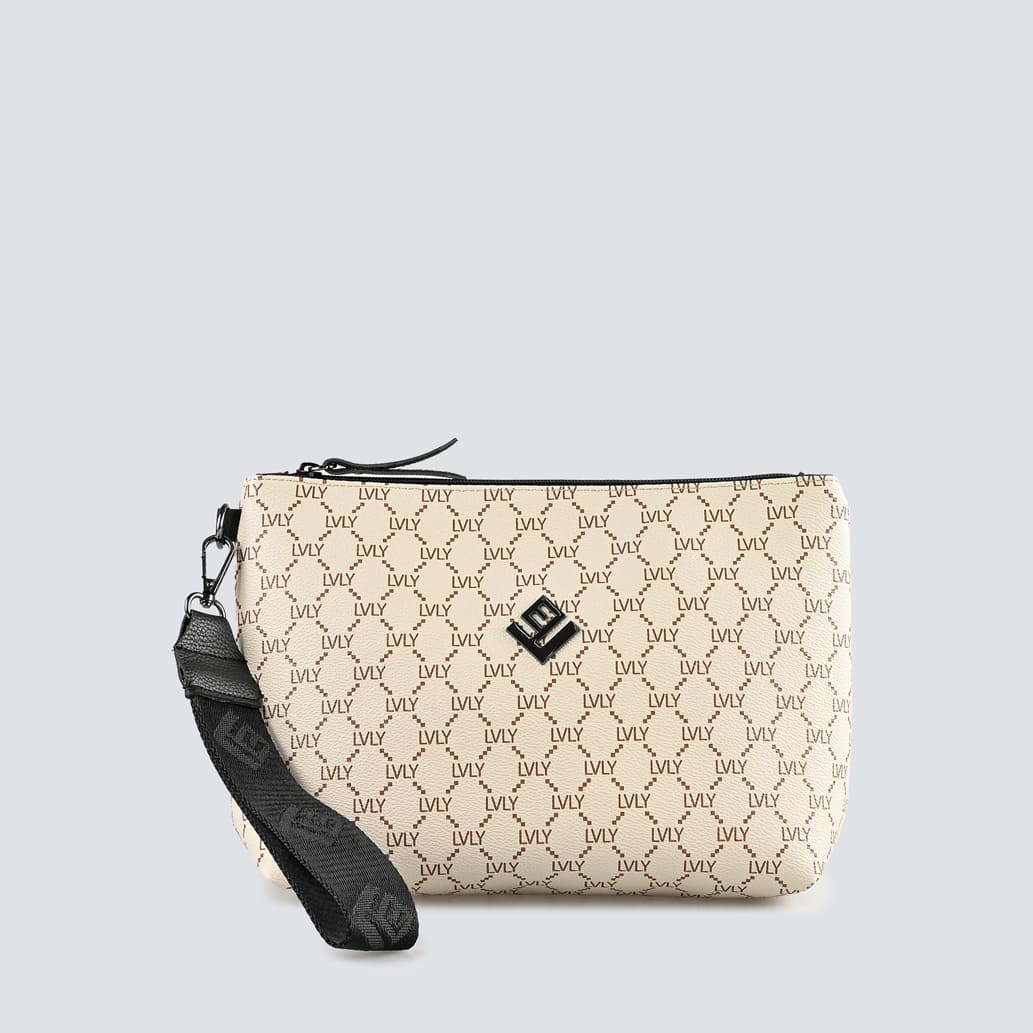Necessaire Mosaic Bag | Beige/Black